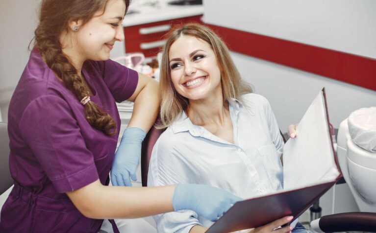 Cosmetic dentistry smile makeover before a wedding or special event.