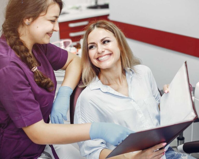 Cosmetic dentistry smile makeover before a wedding or special event.