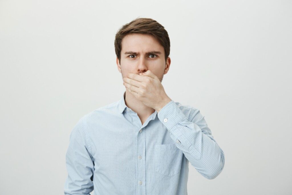 Fresh breath and oral hygiene concept.