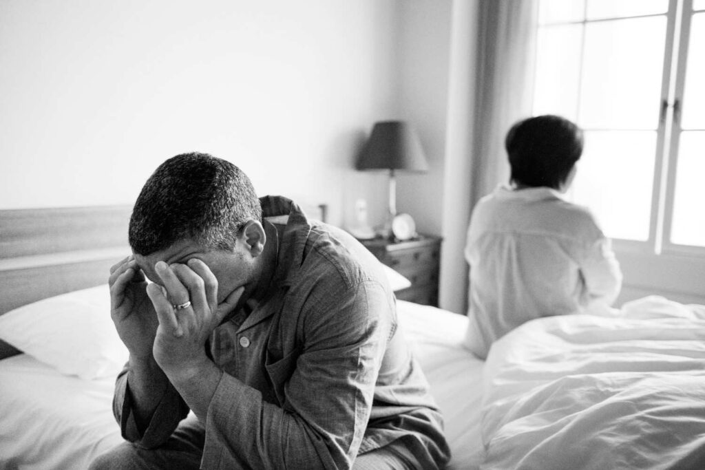 Doctor discussing premature ejaculation treatment with a patient.